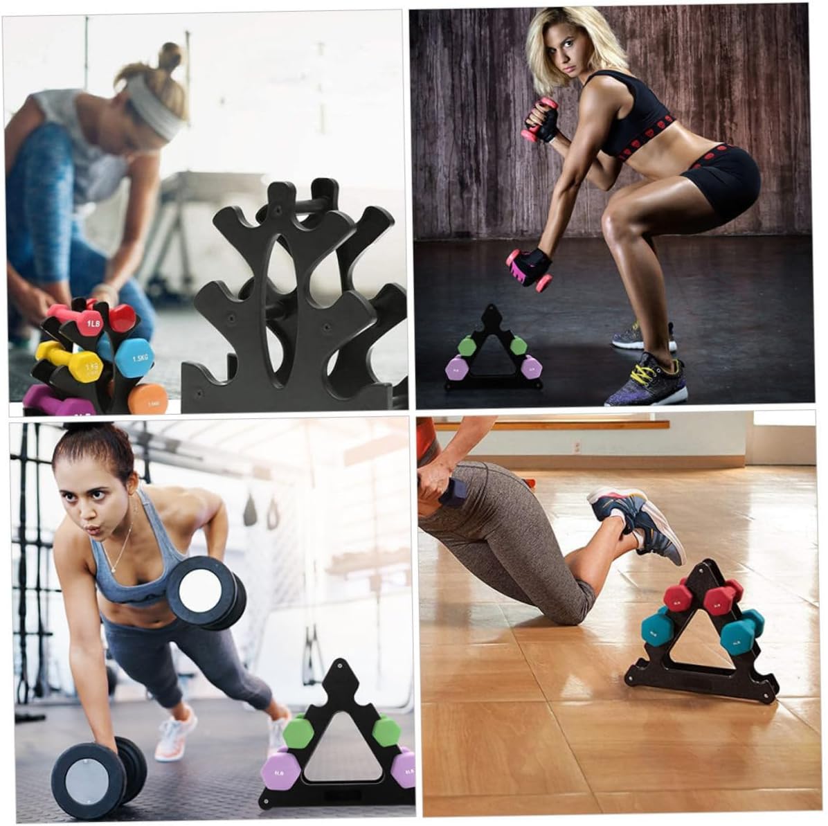 2pcs Dumbbell Rack for Desktop Stand Dumbbell Storage Stand Bracket Fitness Equipment Accessories