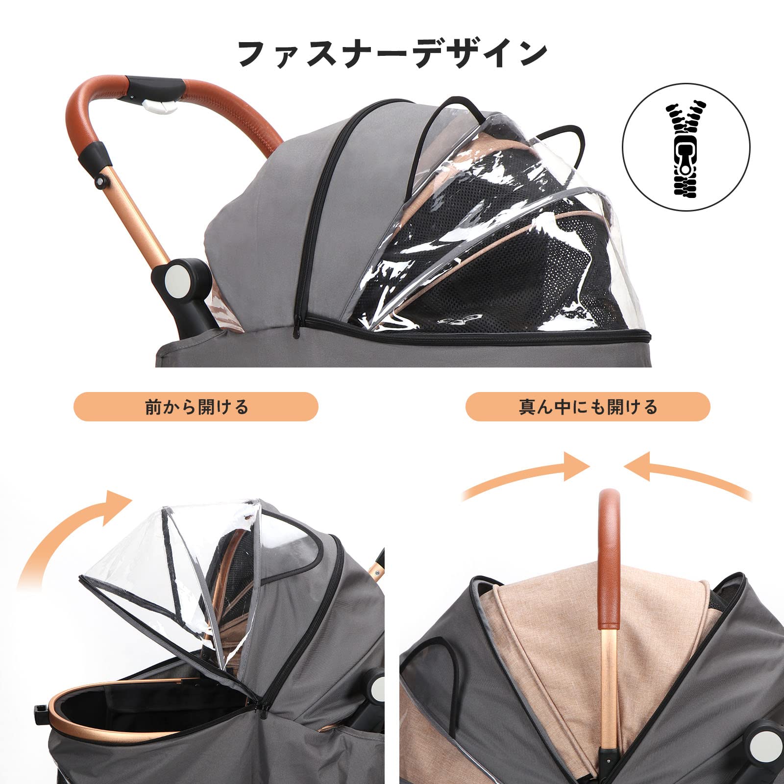 Amazon.co.jp: SKISOPGO レインカバー ペットカート専用 透明 ペット