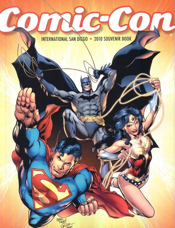 Batman Superman Wonder Woman 2010 Programa de libros de recuerdos de la Comic-Con de San Diego