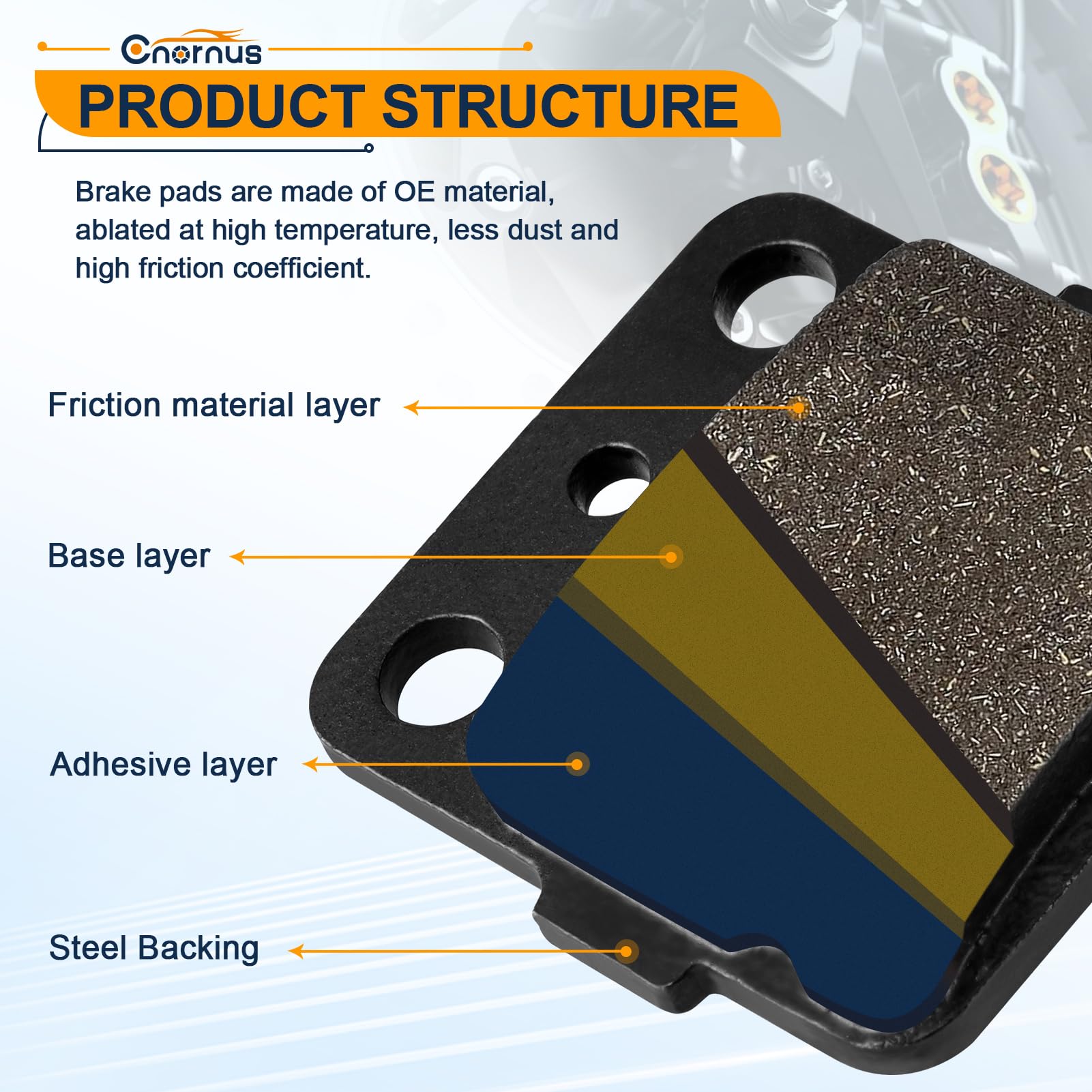 Road Passion Bremsbeläge Vorne Für YAMAHA RAPTOR YFM 350R & 660R