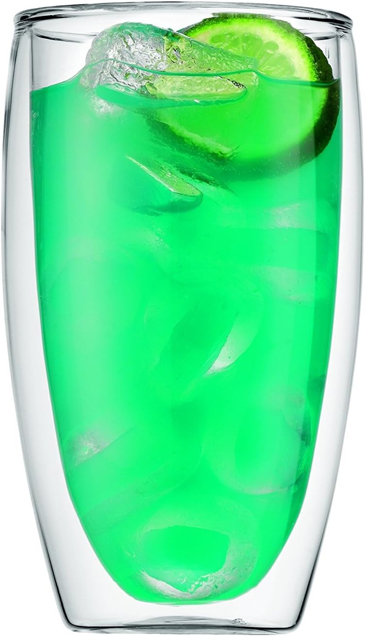 【morningplace】 ダブルウォール グラス タンブラー 二重構造 耐熱 カップ (450ml)