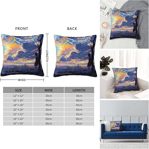 Miniatura 5 de Sea World- Throw Pillow Covers 26"x26" Throw Pillow Cushion Cases Decoration for Couch Sofa Pillow Covers fundas para cojines de sala Cute Throw
