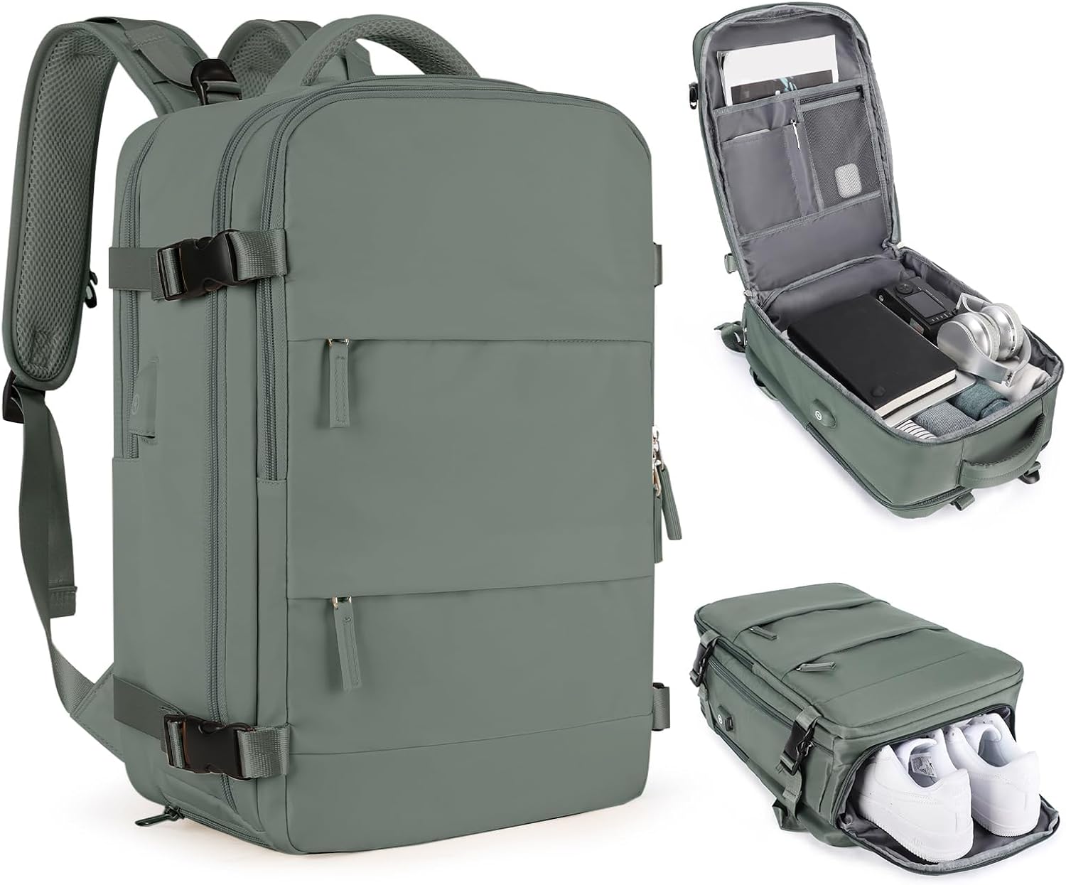 Mochila De Viagem Grande Impermeável, Com Porta Usb, Compartimento Para Sapatos, Bolsa Para Objetos úmidos, Mochila Para Notebook, Mochila Feminina Mochila De Viagem Grande Impermeável, Com Porta Usb, Compartimento Para Sapatos, Bolsa Para Objetos úmidos, Mochila Para Notebook, Mochila Feminina