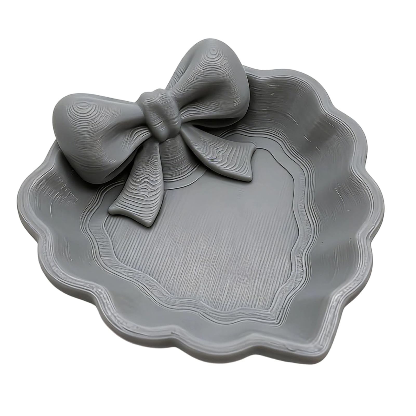 Glifora 3D Printed Bow Jewelry Tray - Heart Shape Ring Dish, Entryway Table Trays, Decorative Trinket Dish, Jewelry Organiser Tray for Rings, Necklaces, Bracelets and Keys