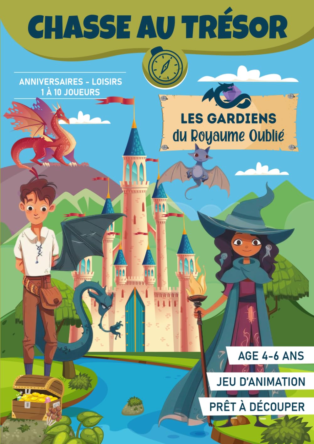 Chasse au Trésor Médiévale Fantastique (4 à 6 ans) | Livre-jeu à Découper pour un Anniversaire à Thème ou une Activité en Famille: Cahier de Jeu Médiéval Clé en Main !