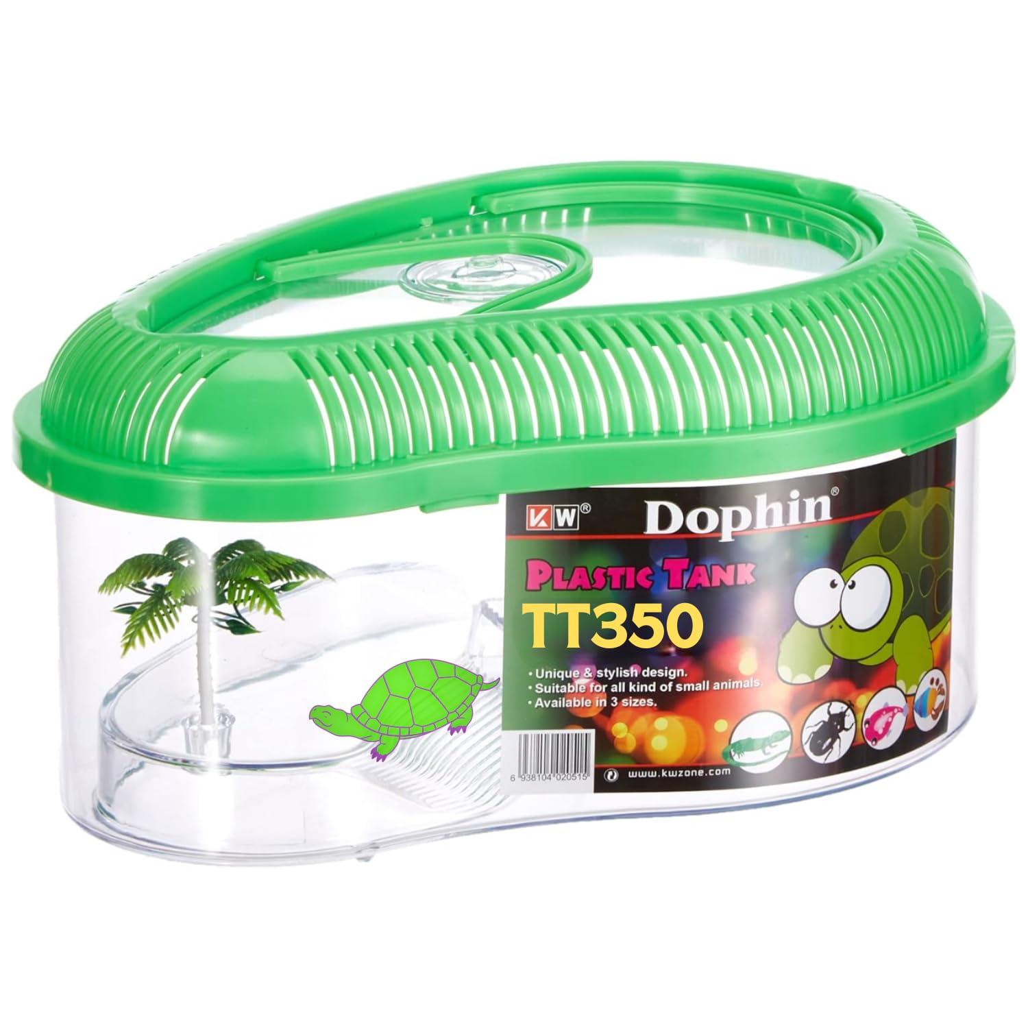DOPHIN TT-350 Adult Turtle Tank Aquarium and Carrier with Lid, Ramp | Perfect for Turtle, Lizard, Crab Fish and Other Small Fish, Safe and Prevents from Escaping | Original Import from TUNAI Store-picture-23