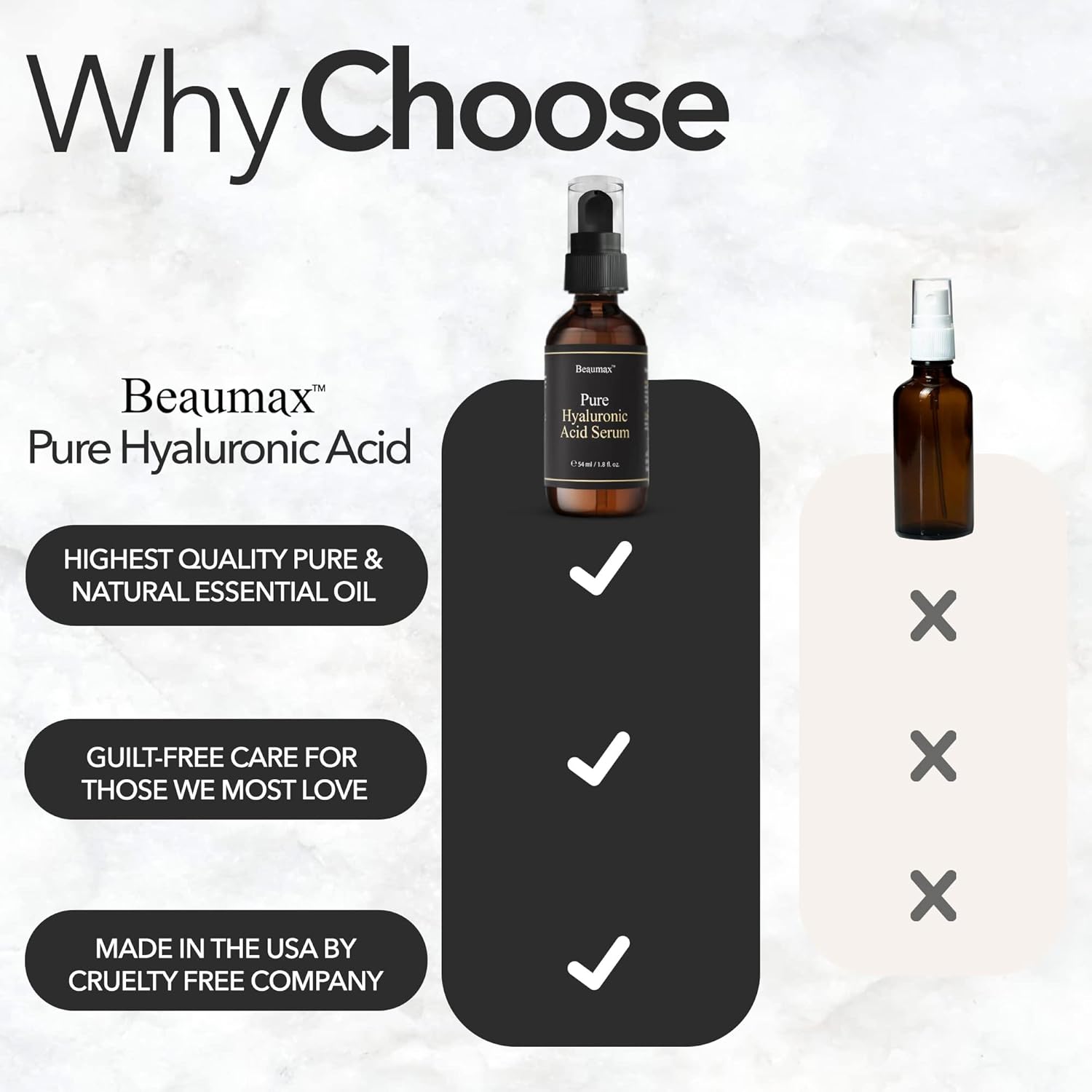 Pure Hyaluronic Acid Serum for Face – Intense Hydrating Moisturizer with 1 Million Dalton Pharmaceutical Grade Hyaluronic Acid – Anti Aging Hydration Serum for Dry & Sensitive Skin – 1.8 fl oz (54 ml)