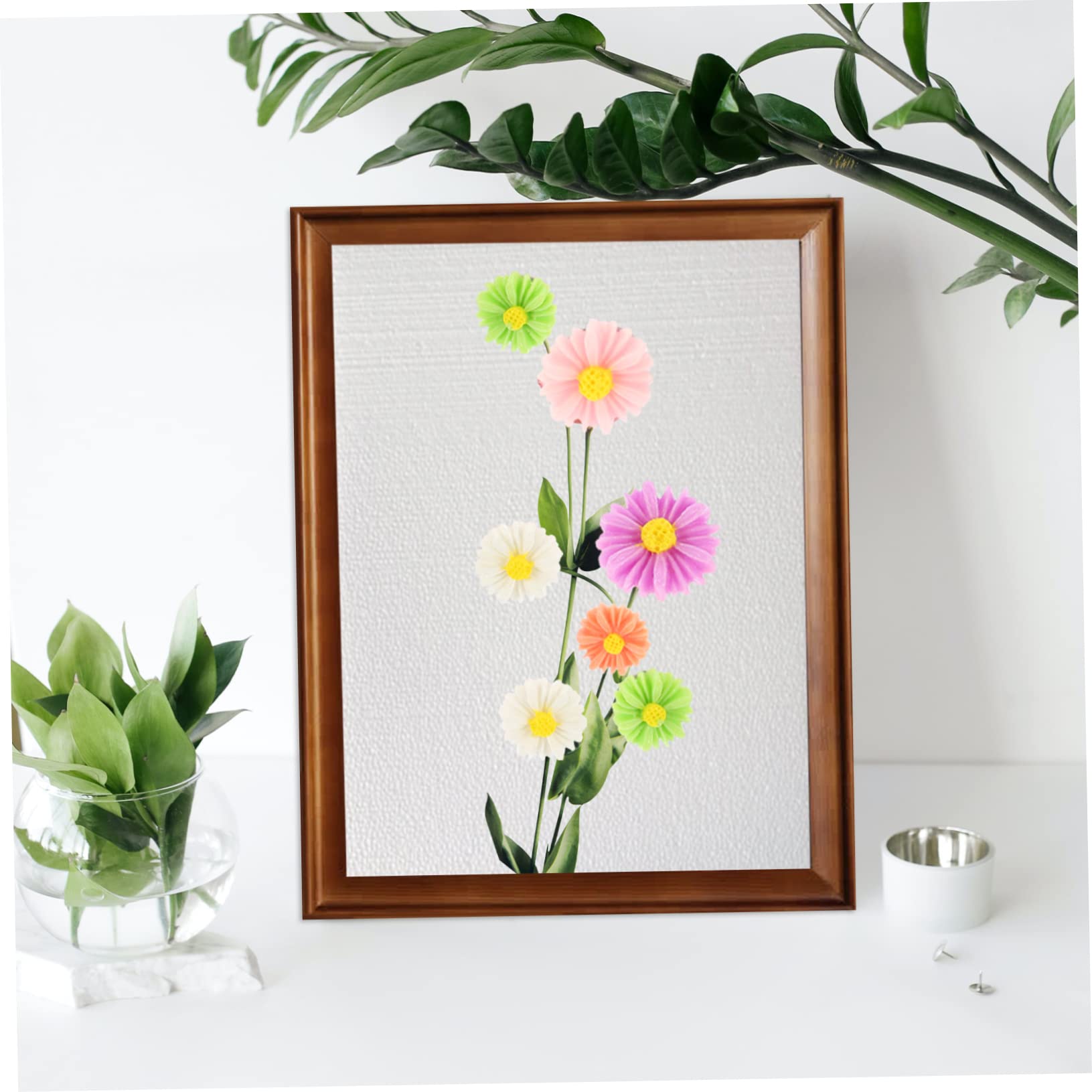 Operitacx 180stücke Bunte Daisy Pushpins Kreative Daumenstecker Für Pinnwände Für Kunst Und Handwerk Leicht Und Praktisch Für Geografieunterricht Und Fotoanzeigen