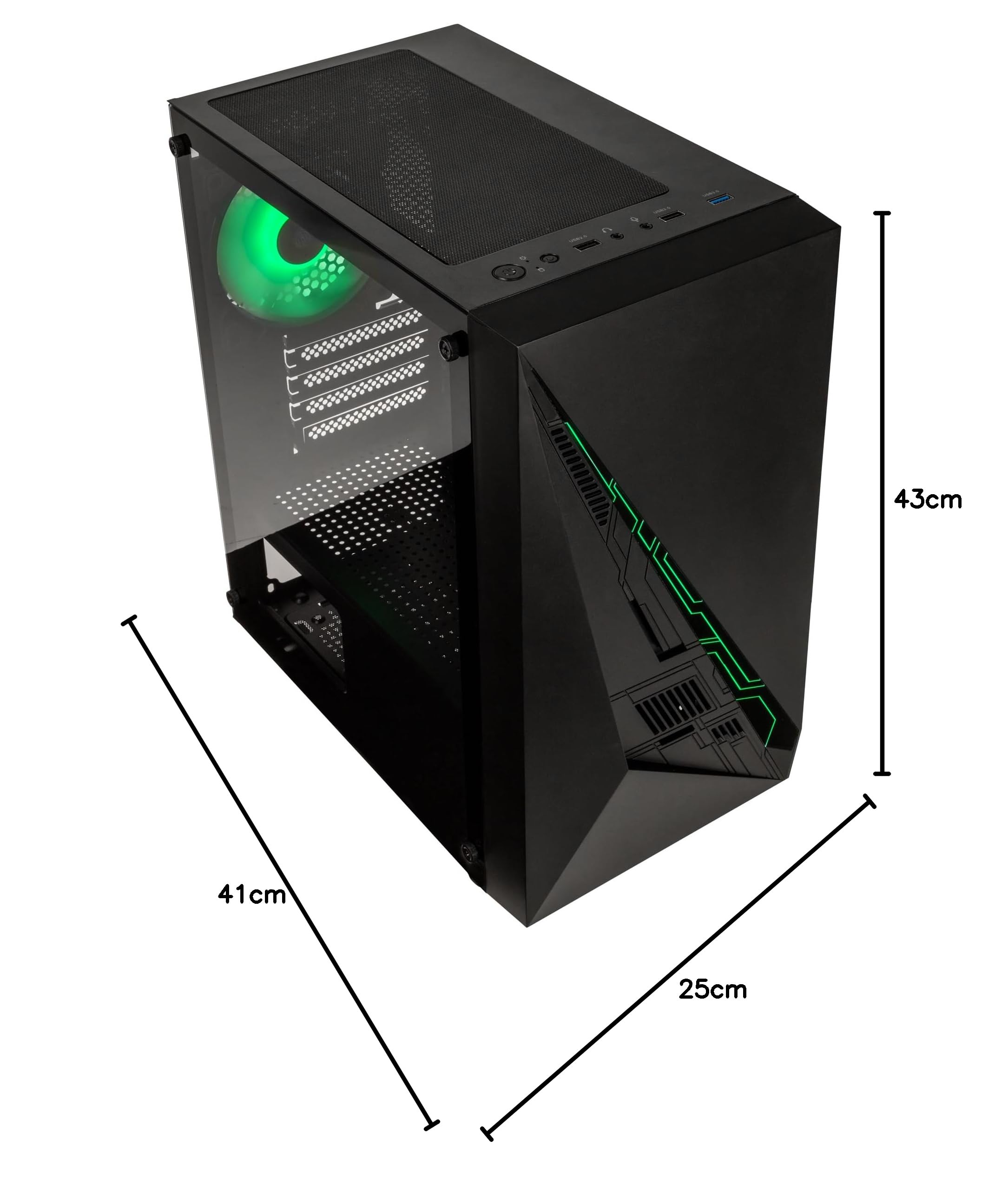 Kolink Inspire K2 Plus ARGB Micro-ATX-Gehäuse, Tempered Glass - schwarz