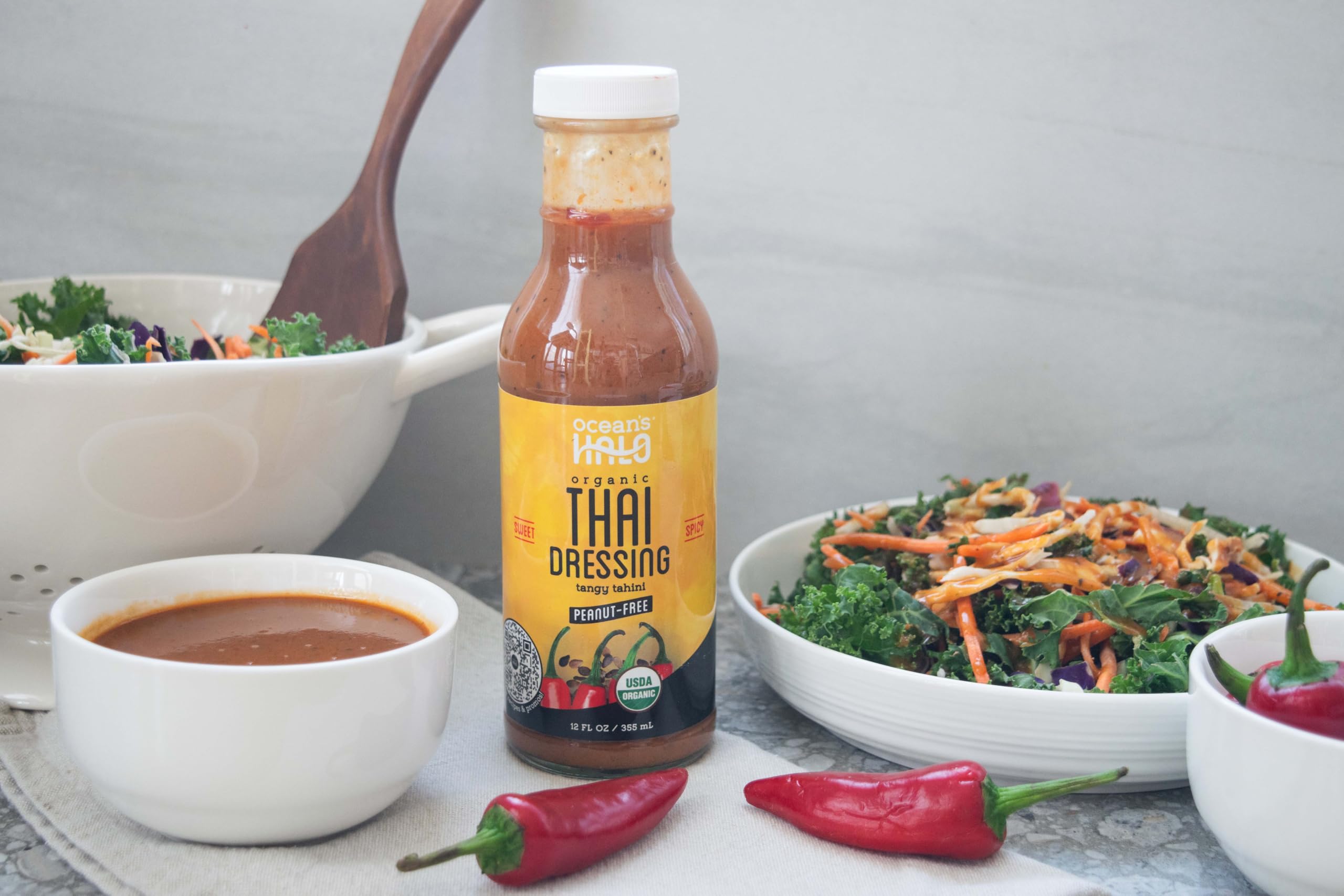 Ocean's Halo Organic Thai Dressing, Tangy Tahini, 12 fl oz, Peanut-free |  Grocery Pickup & Delivery | Whole Foods Market