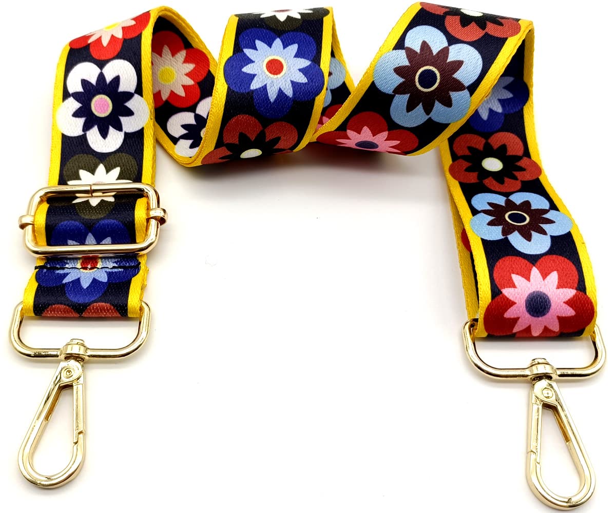 PTNKUIIY 72-130 cm, verstelbare schouderriem voor tassen, 5 cm, boho-stijl, tasriem, breed, met karabijnhaak, gouden tashandvat, schouderriem voor tassen en handtassen, doe-het-zelf accessoires, beige