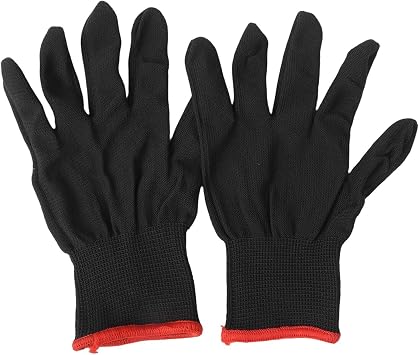 1 Pair Left Hand Guitar Gloves For Bass Acoustic Electric Violin Practice, Anti-Pain Finger Protector For Musicians Beginners, Soft Nylon BlackS Size