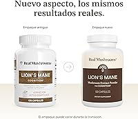 Vista 2 de Lions Mane Mushroom Cognition (120 cápsulas) Cápsulas de extracto de hongo de melena de león Suplemento para el cerebro, vitaminas cerebrales