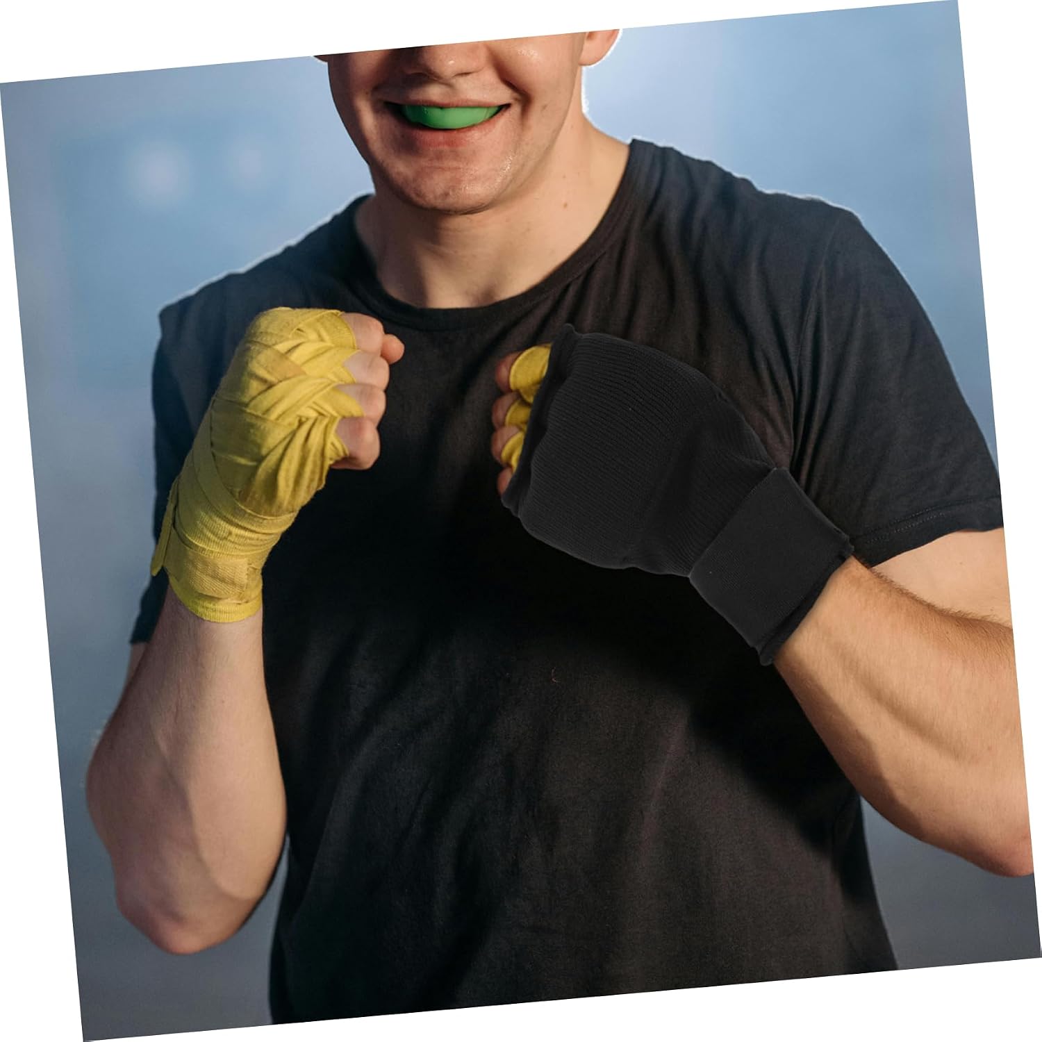 POPETPOP Elastic Boxing Liner Mitts for Adults Gym Training Gloves Hand Protection Hand Wrap Gloves for Karate Taekwondo Kickboxing