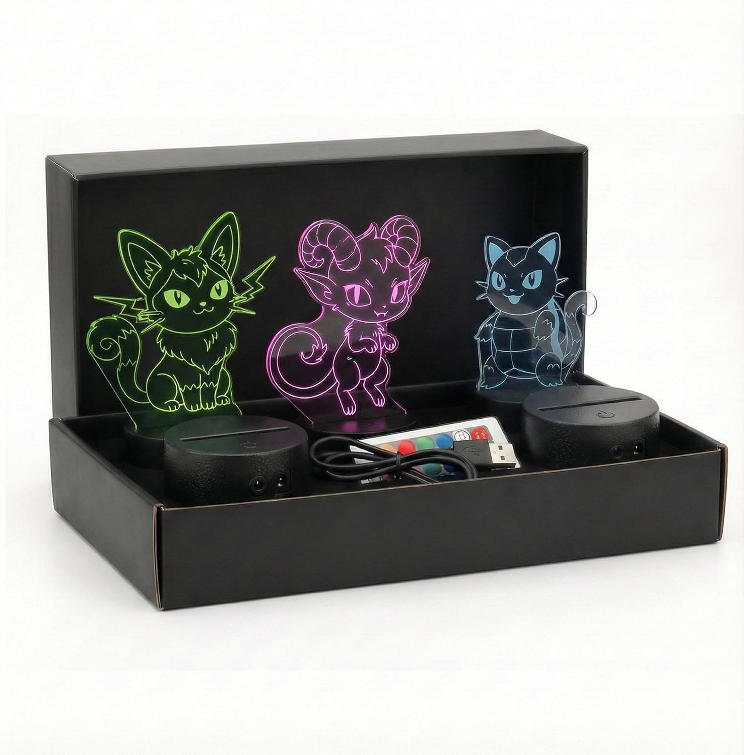 3D Night Lamp with Remote Control 16 Dimmable Led Colors Night Light Christmas Gifts Fans Room Decoration