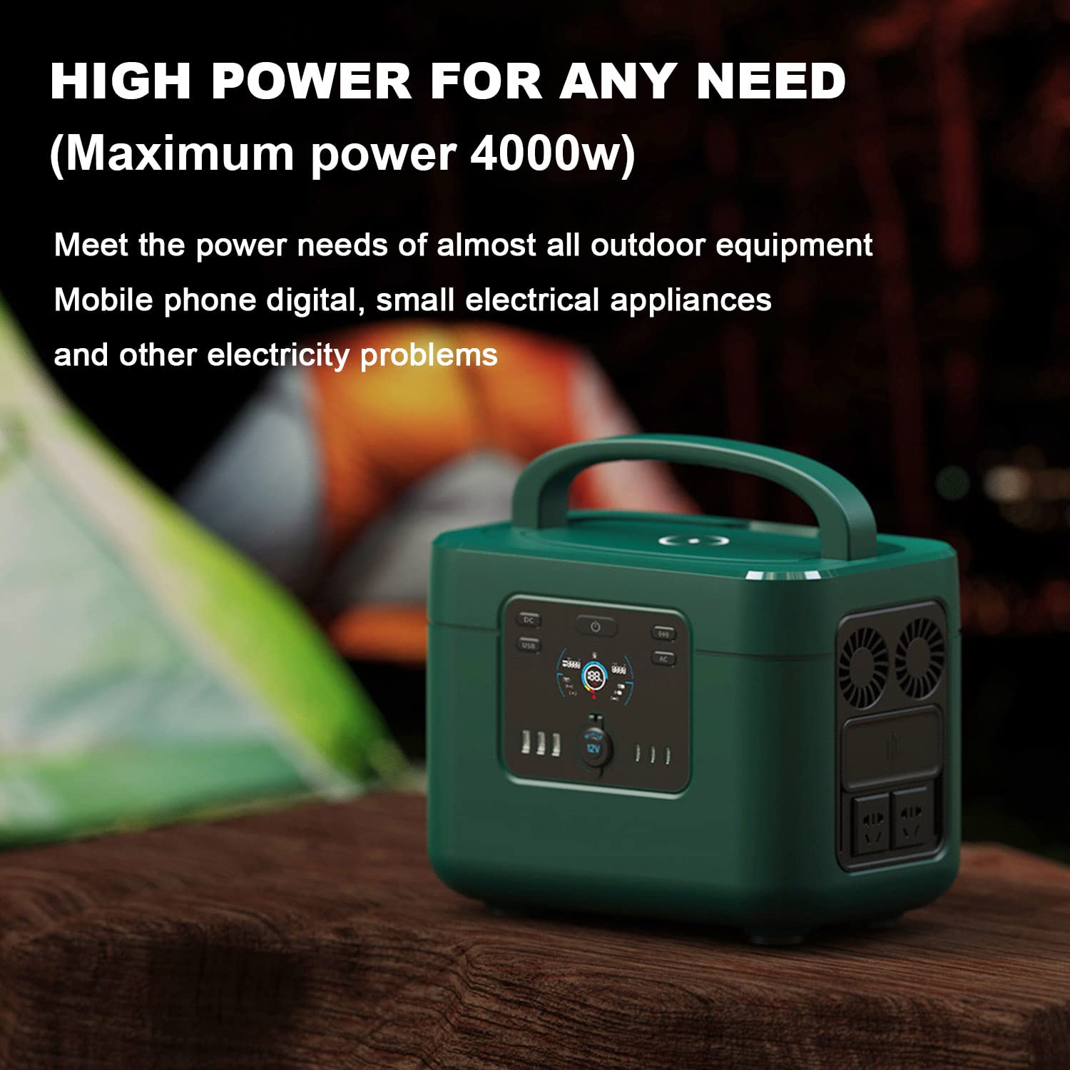 Mini Centrale électrique Portable, Batterie de Secours au Lithium 1050 Wh, Prises Secteur 1200 W, Ports CC et USB, générateur Solaire pour Camping, Voyage, Chasse, Urgence, 100 V