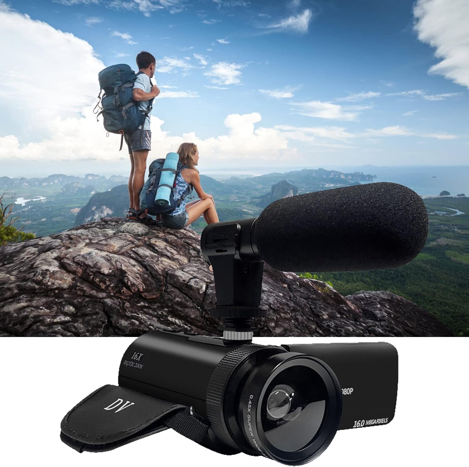 Digital Camera 16MP Portable Waterproof HD 1080P Camera