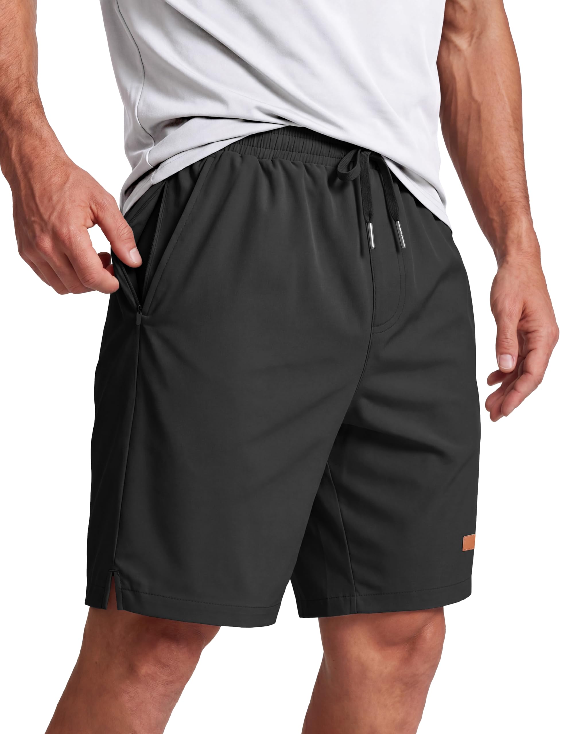 TACVASEN Kurze Hosen Herren Leichte Sommer Shorts Schnelltrocknend Bermuda Shorts Herren mit Reißverschlusstaschen
