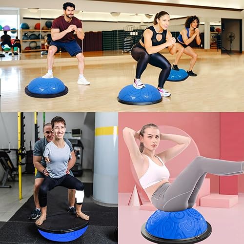 Miniatura 6 de 1500 libras de media pelota de ejercicio, pelota de equilibrio, pelota central para entrenamiento de pelota de equilibrio, pelota de terapia,