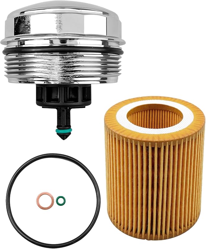 Tampa da carcaça do filtro de óleo em alumínio QLZOZB para BMW E60 E70 E90 E93 F10 F30 – Kit com 2 peças