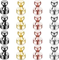 Vista 37 de Imanes para refrigerador, 20 unidades, imanes tipo chincheta de metal, dorados, ideales para pizarras blancas, oficinas, aulas o mapas