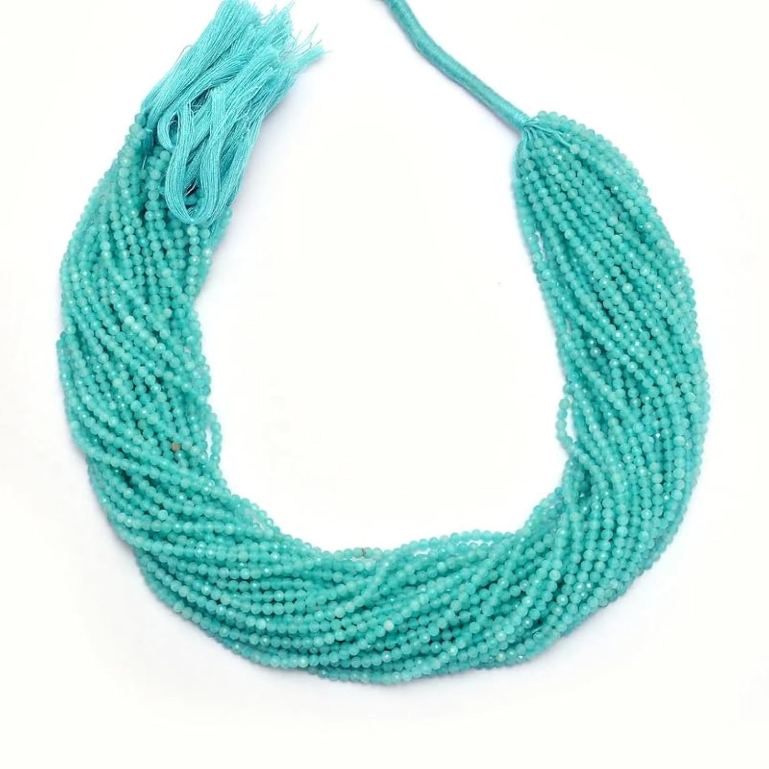 Perles rondelles d'Amazonite naturelle AAA+ de 2mm pour la création de haute joaillerie