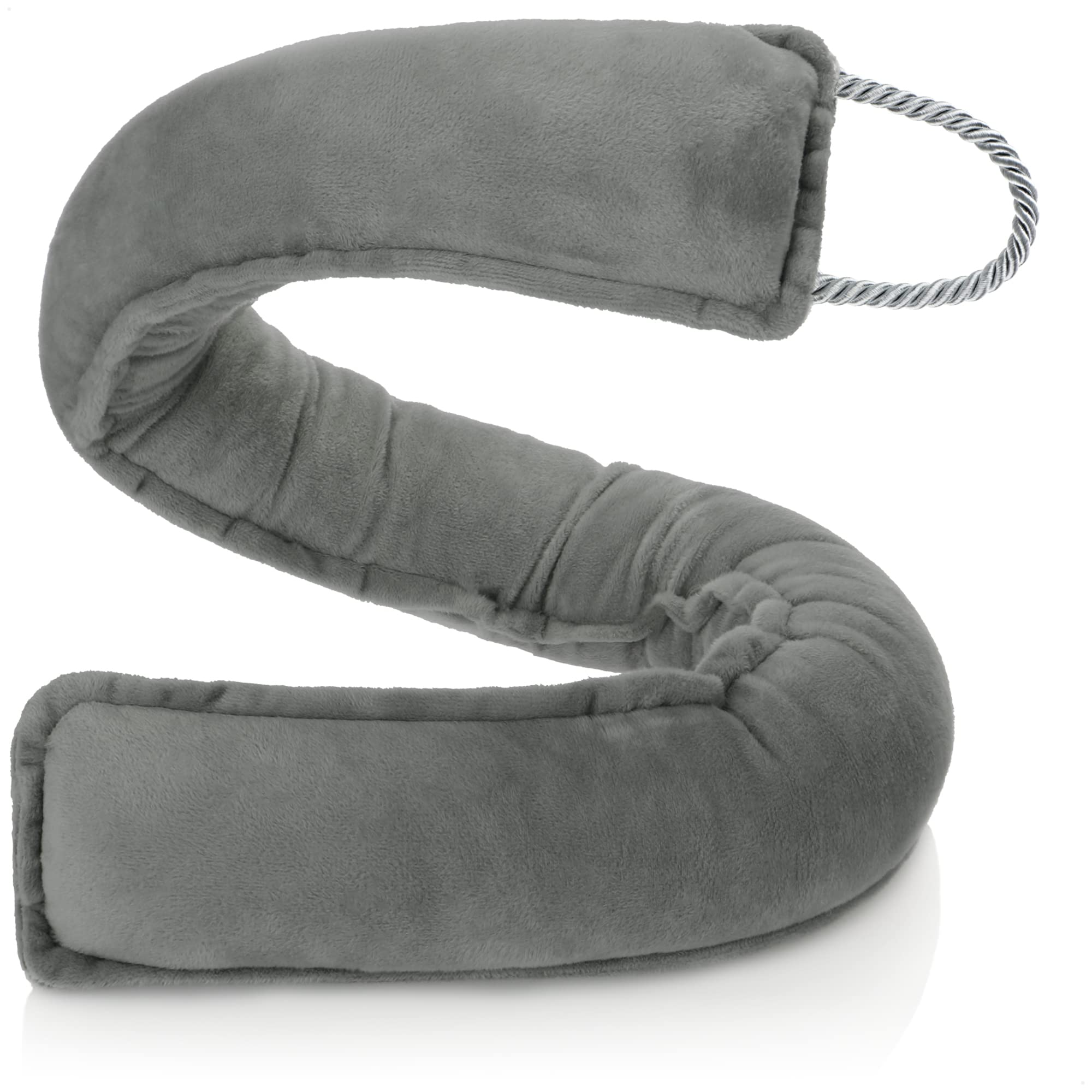 com-four® Cojín para Puertas y Ventanas - Protección Eficaz contra Corrientes de Aire y Ruido - Burlete Pesado - Tope Aislante de Microfibra (Gris Oscuro)