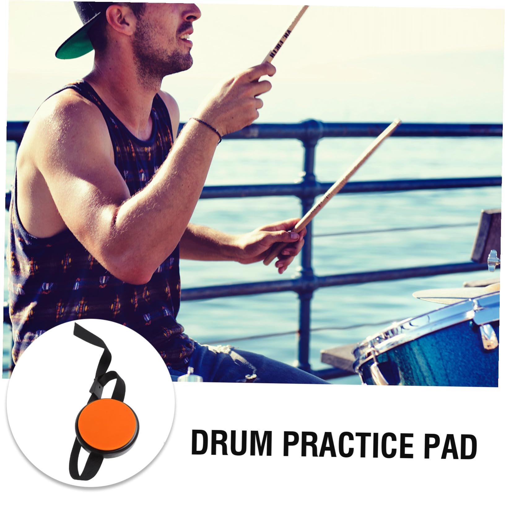 Almohadilla de Práctica para de Silicona Portátil Duradera y Silenciosa Pad para Pierna para Bateristas y Reducción de Ruido Entrenamientos