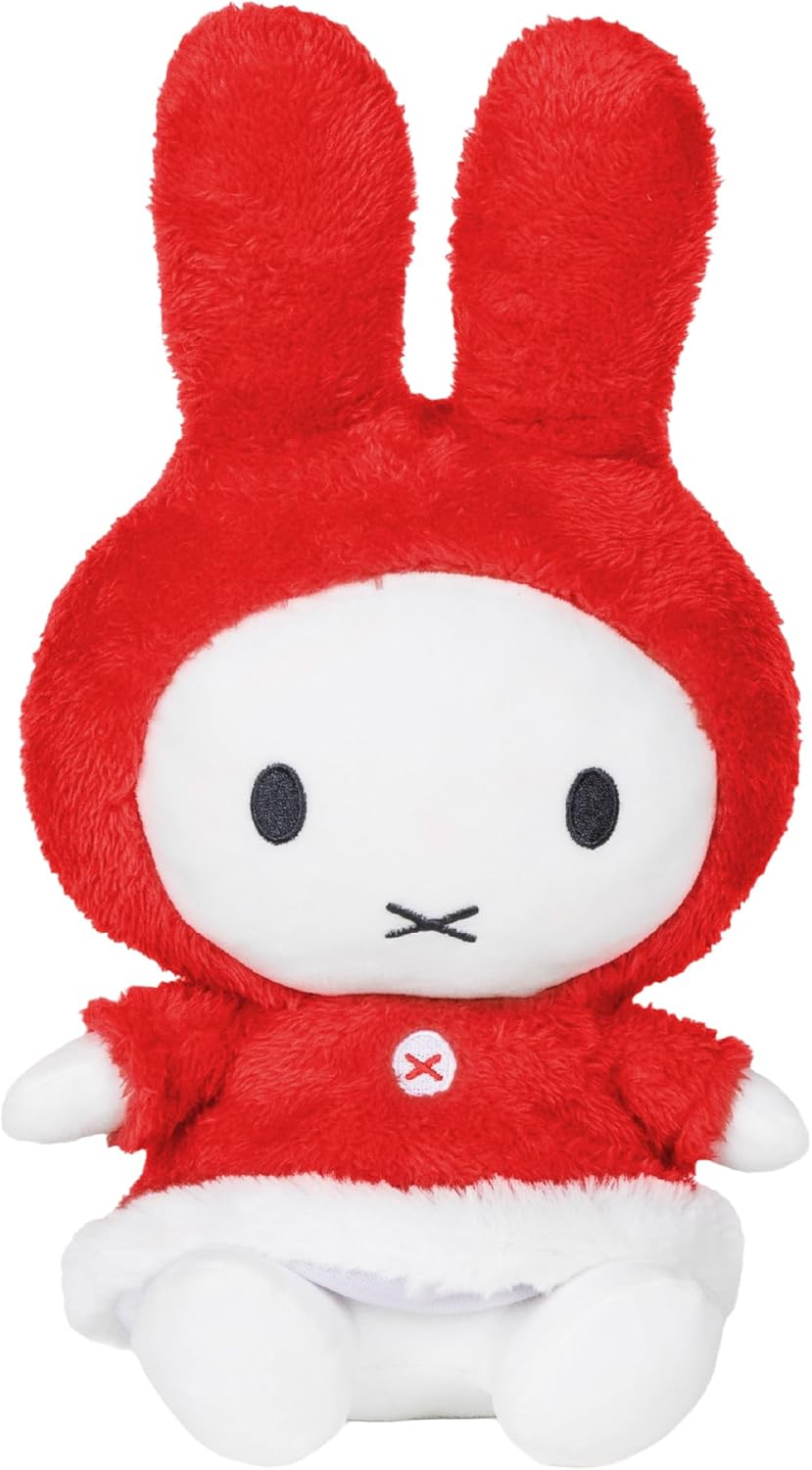 Kids Preferred Miffy Winter Plush Toy, Sitting Dutch Bunny by Dick Bruna, Soft Stuffed Animal Plushie for Girls & Boys - 13 Inches