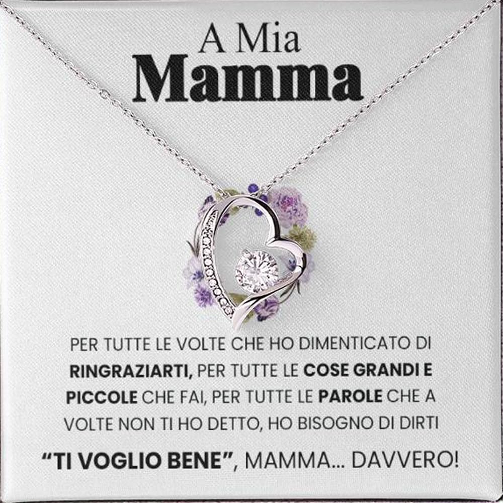 Luna Jewel Idea Regalo Mamma Collana Oro o Argento, con Cofanetto LED e Messaggio, Ciondolo Donna, Gioielli, per lei, Idee Compleanno, Madre, Festa della Mamma