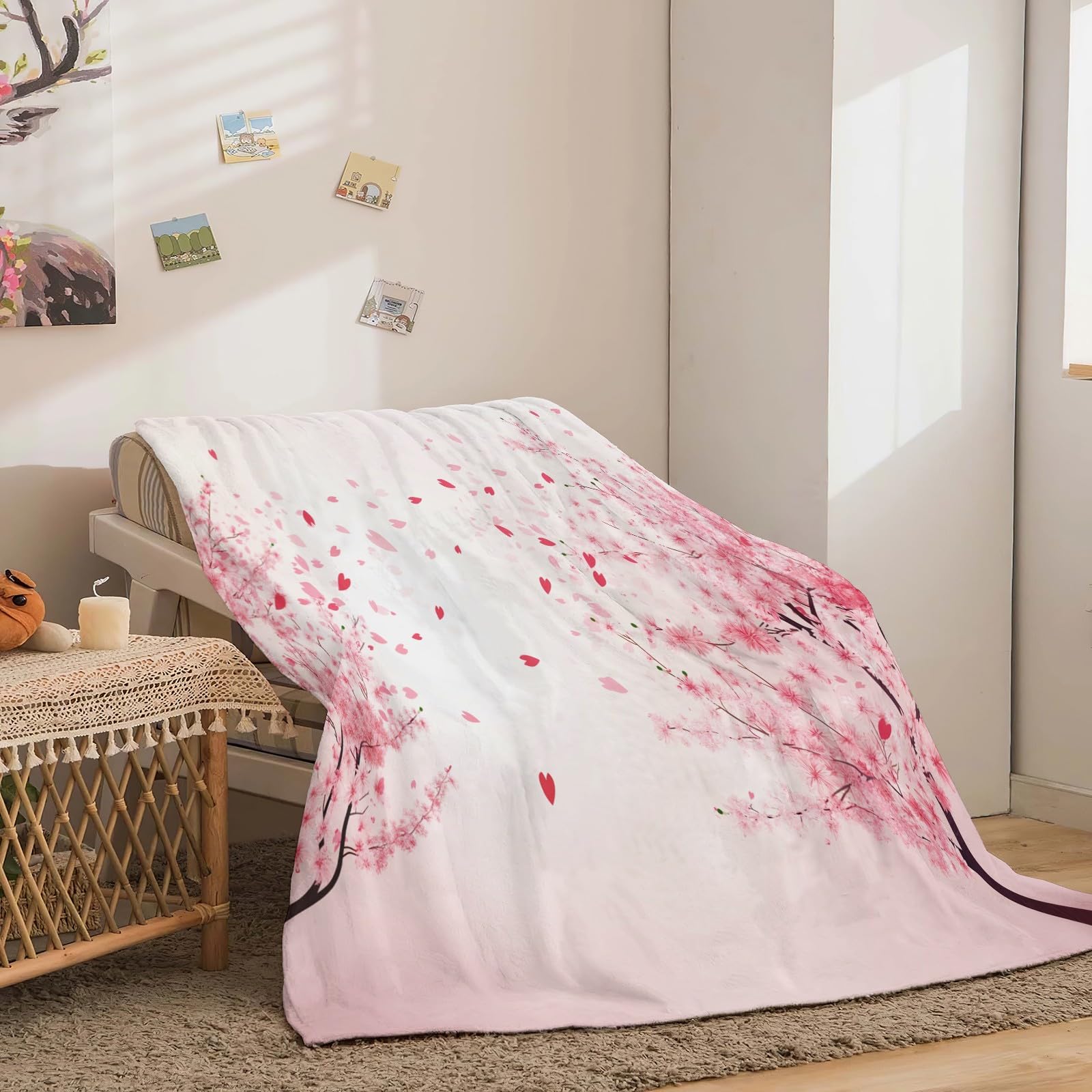 Accogliente coperta in pile bianco – morbida coperta in peluche per divano, soggiorno, bambini e neonati – coperta decorativa calda e coccolosa 70 x 100 cm