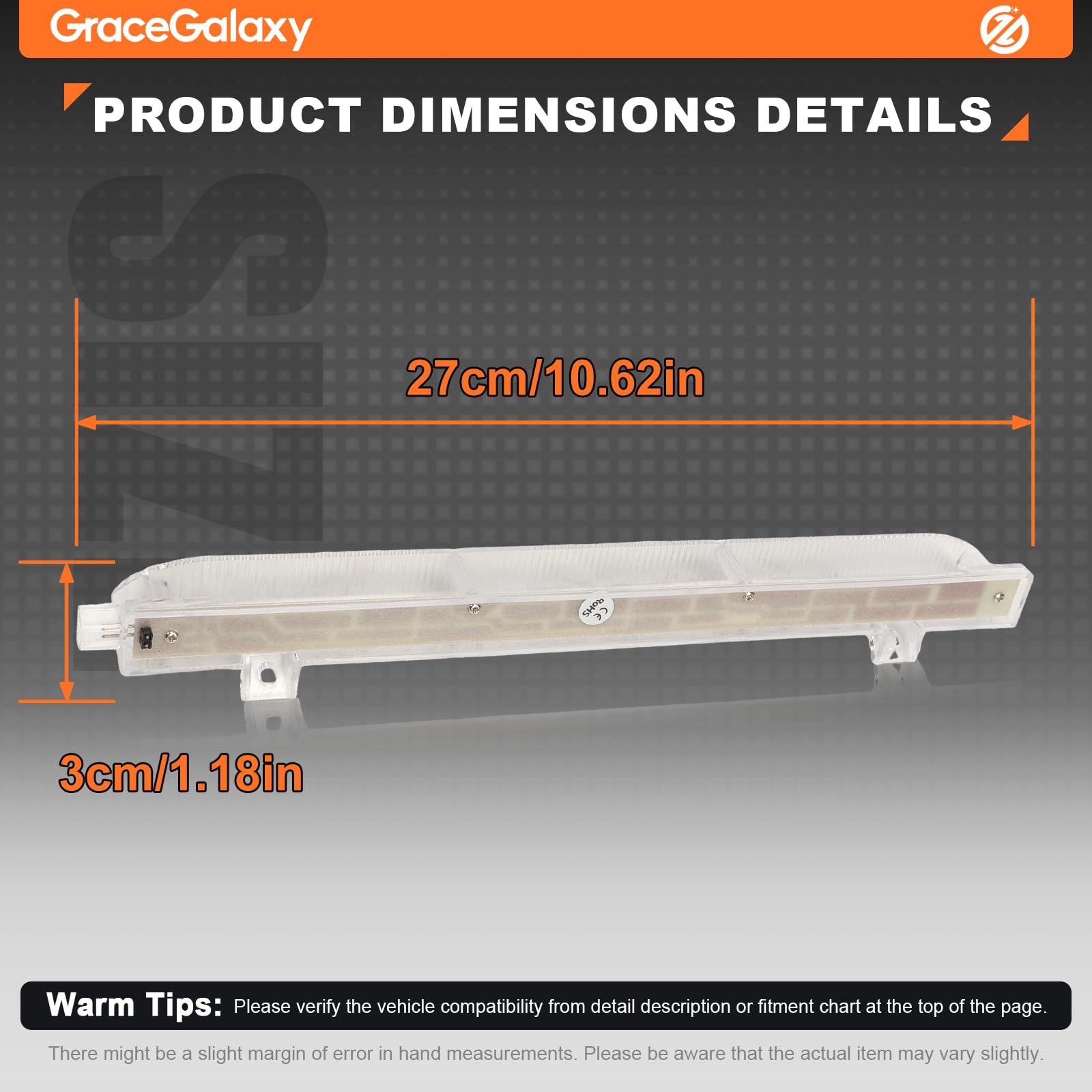 GRACEGALAXY 3ª luz de freno para Mini Cooper/Mini Hatch R56 2006-2013, Mini Countryman R60 2010 20162751575, 2751575, 2753779