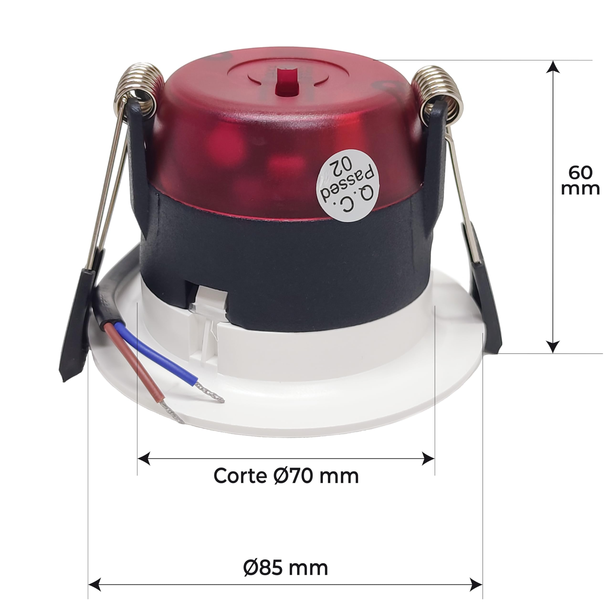 LED ATOMANT 10x LED Einbaustrahler Ausschnitt 70mm 8W CCT 3000-6500K IP65 | Durchmesser 85mm, Mit CCT-Farbtemperaturwahlschalter, 720 Lumen, Direktanschluss an 220V