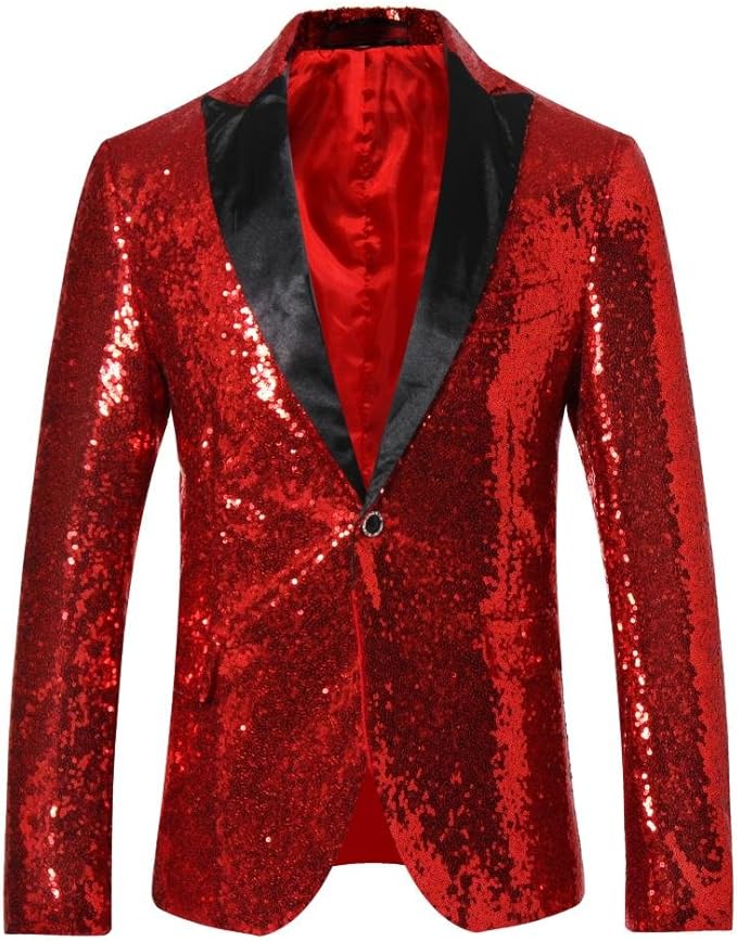 red sequin jacket mens