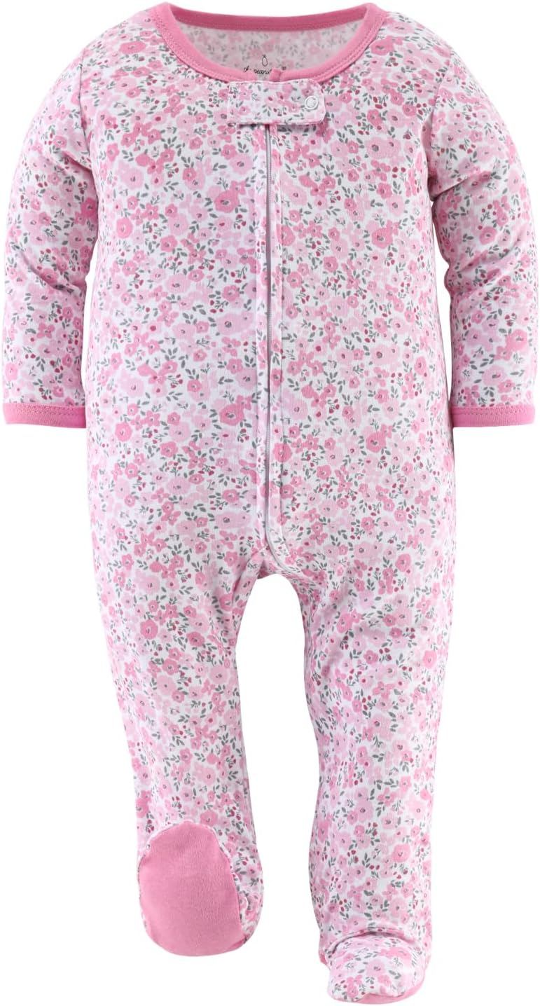 The Peanutshell Baby Girl Sleepers, Sleep and Play Footed Baby Pajamas for Girls, Baby Pjs, Newborn, 0-3, 3-6, 6-9 Months