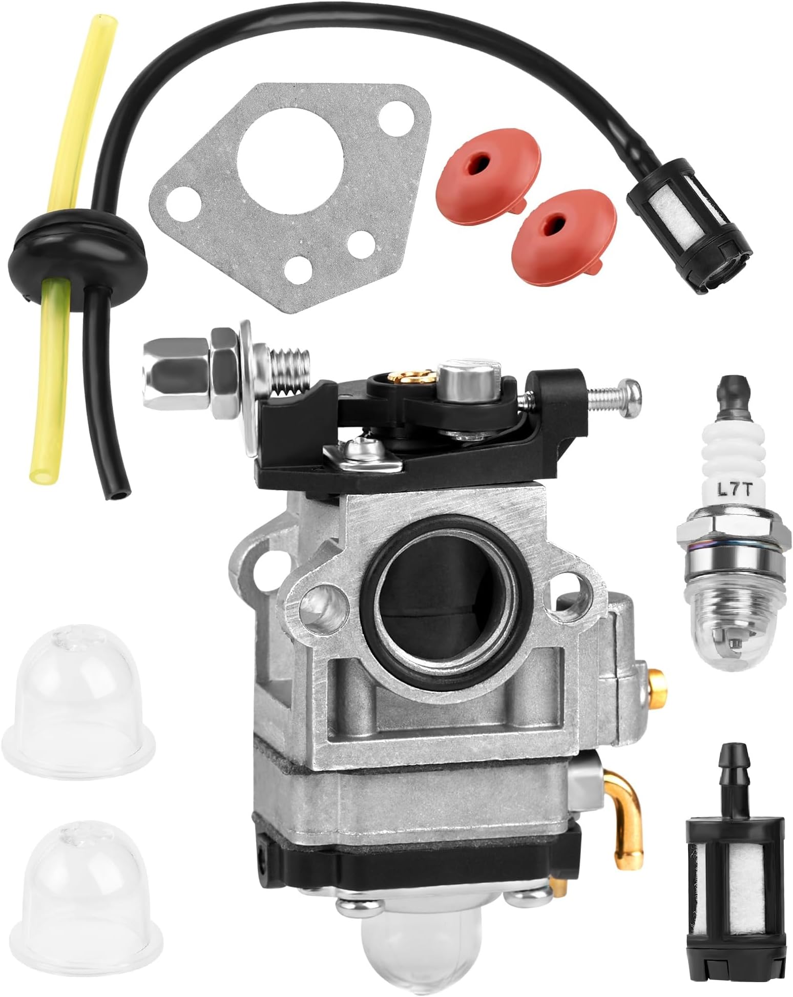 QAZAKY Carburatore per 33 cc 40 cc 43 cc 47 cc 49 cc 50 cc 52 cc Dirt Mini Pocket Rocket bambini motore a 2 tempi scooter ATV Quad Chopper ciclomotore Go