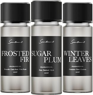 Scentiment Diffuser Oil - Top 3 Winter Collection Scent Samples | Aromatherapy Home Fragrance | Luxurious Scent with Notes of Cinnamon Vanilla, Balsam Fir, Winter Warmth (20ml)