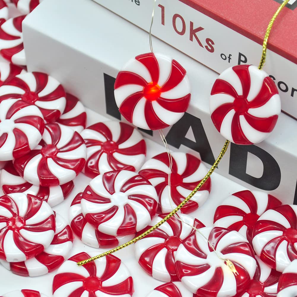 5 Rot-Weiße Pfefferminz Zuckerstangen Ton Harze Wi Produktbild-Vorschau 5