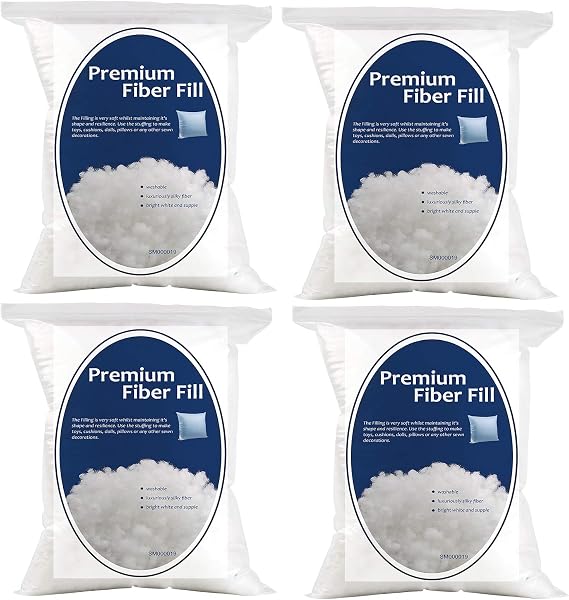 950g/33.5oz Polyester Fiber Fill, Premium Fiber Fill Stuffings, Fluff Stuffing High Resilience Fibers for Stuffed Animal Crafts, Pillow Stuffing, Cushion