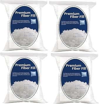 950g/33.5oz Polyester Fiber Fill, Premium Fiber Fill Stuffings, Fluff Stuffing High Resilience Fibers for Stuffed Animal Crafts, Pillow Stuffing, Cushion