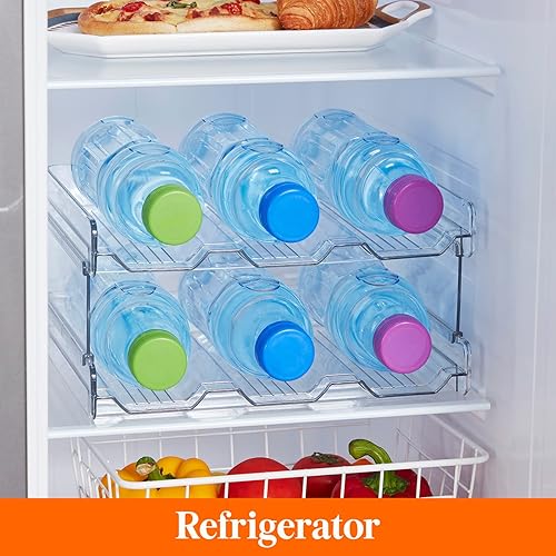 Miniatura 7 de Lifewit Organizador apilable para botellas de agua para gabinete, soporte para botellas de agua extragrande, organización y almacenamiento de