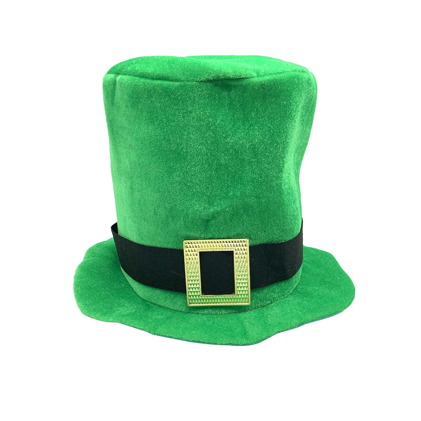 Adult Green Leprechaun Top Hat St Patrick's Day Accessories Novelty Hat Irish Gifts One Size Irish Fancy Dress Costume Accessory for Men and Women, Leprechaun Costume St Patricks Day Accessories