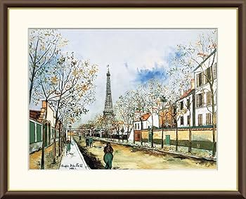 Amazon.co.jp: ユリトロ「ヴェルサイユ大通りとエッフェル塔」高精細