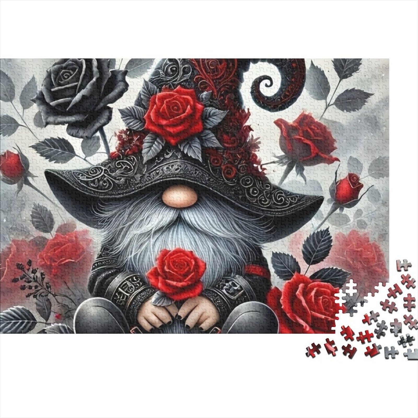 Rompecabezas de duende y rosas de 1000 piezas, el juego de mesa ideal para reducir el estrés 8