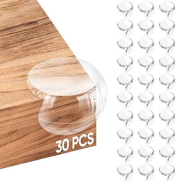 Coin De Table Protection Pour Bébé - Coussin D'Angle Grande Pour Coins & Bords De Table - Protege Table Sécurité Enfant - Anti-Choc Et Transparent Avec L''Adhésif Fort (12 Pcs