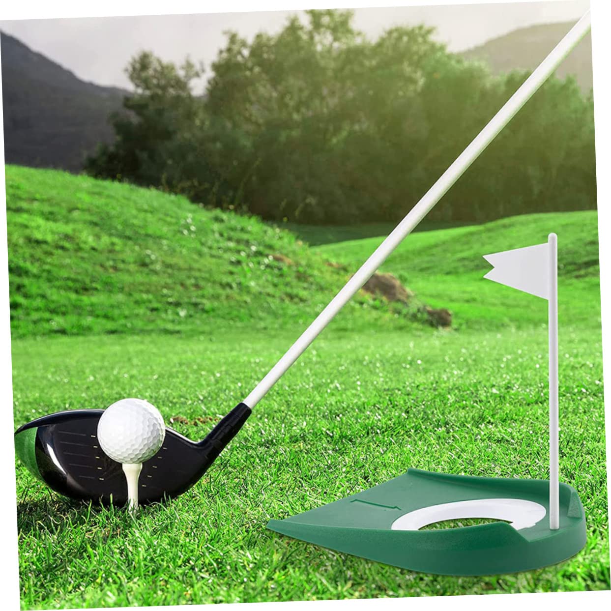 NAMOARLY Golf Putting Exercise Aid Plastic Putting Cup Set Training Cup for Indoor Golf Mats
