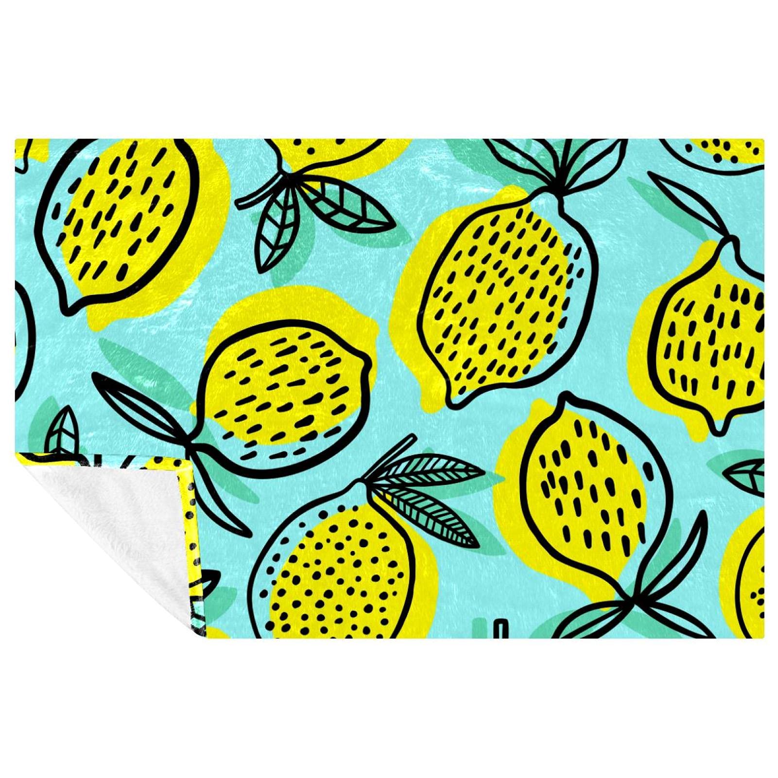 Couverture citron bleu pour des instants cocooning chaleureux au lit