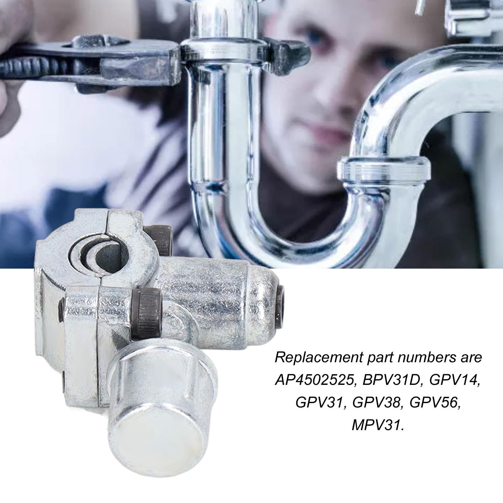 Durchstechventil, 4-teiliges Durchstechventil aus Zinklegierung, 3-in-1-Ventile für 1/4-Zoll-5/16-Zoll-3/8-Zoll-Rohre, sichere Verbindung