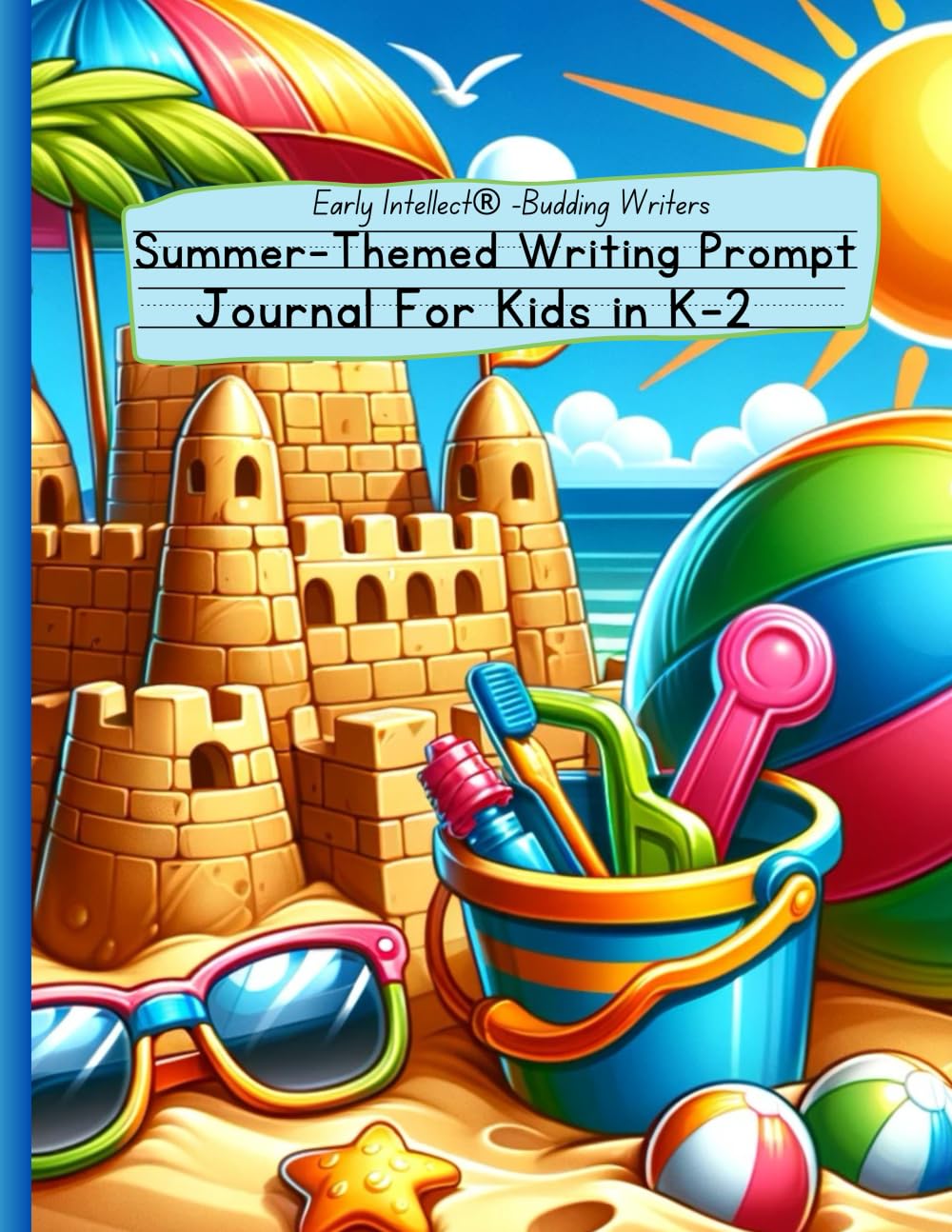 Early Intellect(r)- Budding Writers, Summer Themed Writing Prompt Journal for Kids in K-2