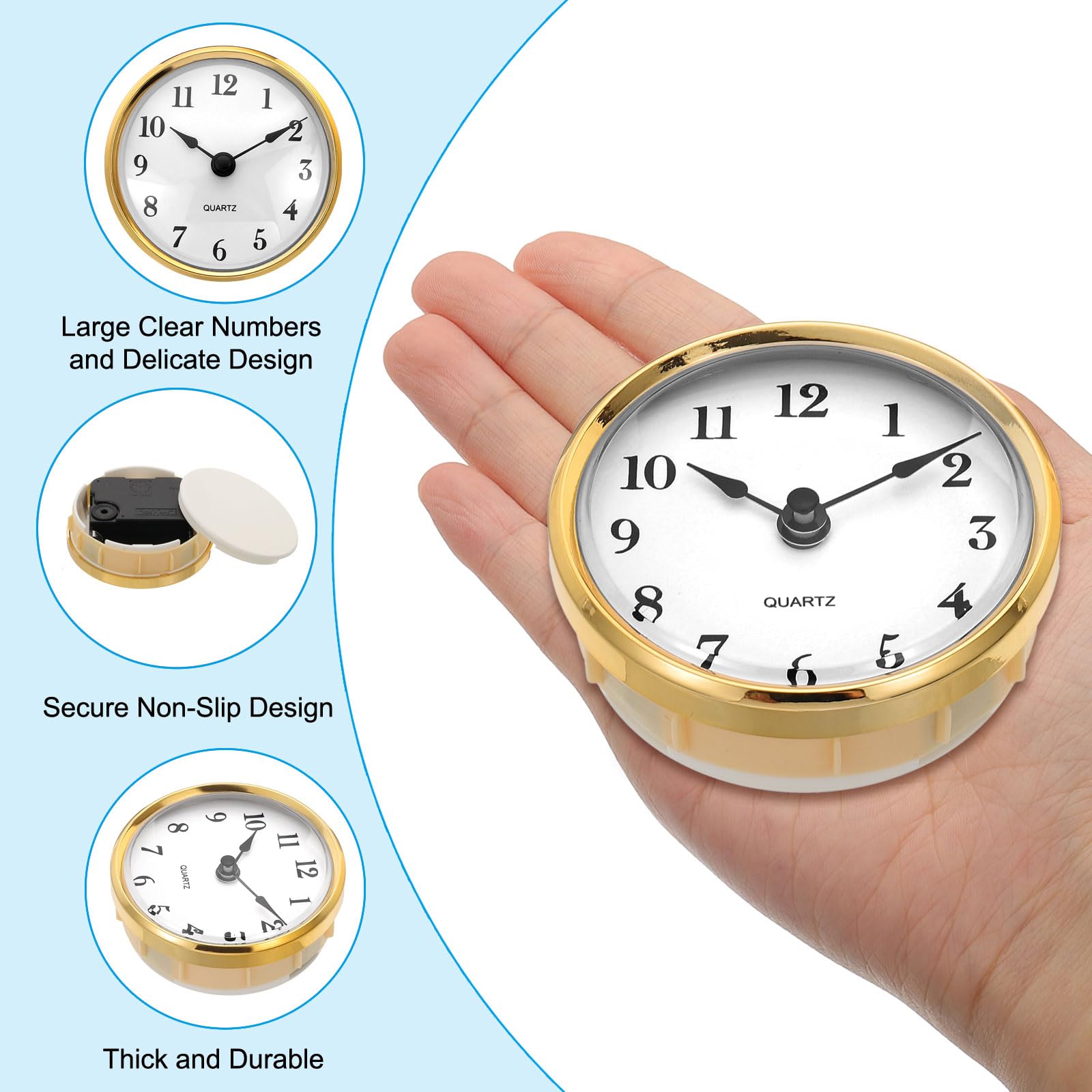 PATIKIL 3.1" 80mm Quartz Clock Insert - Image 3